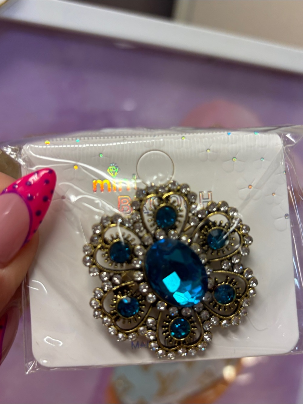 Flower Rhinestone Brooch (1) Pick 🆕 - Picture 4 of 7
